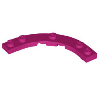 magenta plate round corner 5 x 5 macaroni