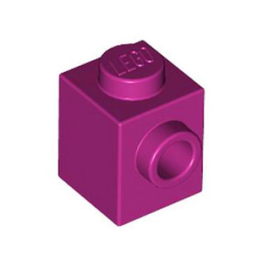 magenta brick modified 1 x 1 with stud on side