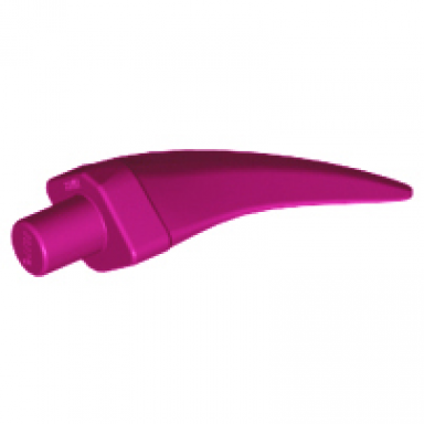 magenta barb claw horn tooth - medium