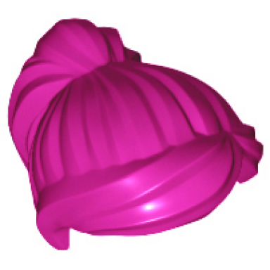 magenta minifigure hair female ponytail and swept sideways fringe