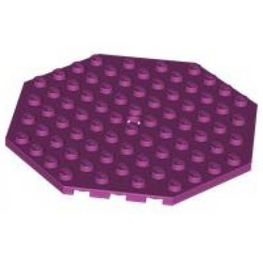 magenta plate modified 10 x 10 octagonal with hole