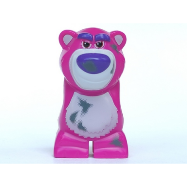 magenta bear body lotso with dirt pattern