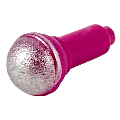 magenta minifigure utensil microphone with silver top half screen pattern
