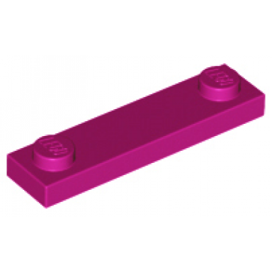 magenta plate modified 1 x 4 with 2 studs without groove