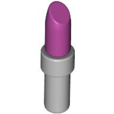 magenta minifigure utensil lipstick with light bluish gray handle pattern