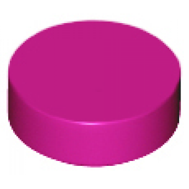 magenta tile round 1 x 1