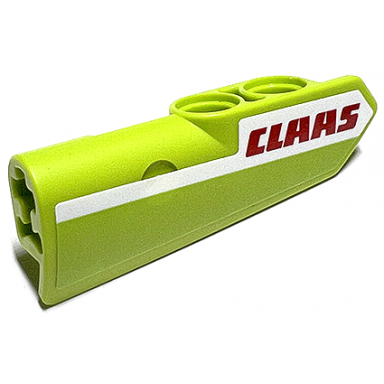 lime technic panel fairing 21 very small smooth side b with red claas on white stripe pattern sticker - set 42102