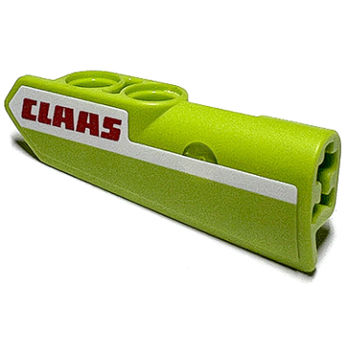lime technic panel fairing 22 very small smooth side a with red claas on white stripe pattern sticker - set 42102