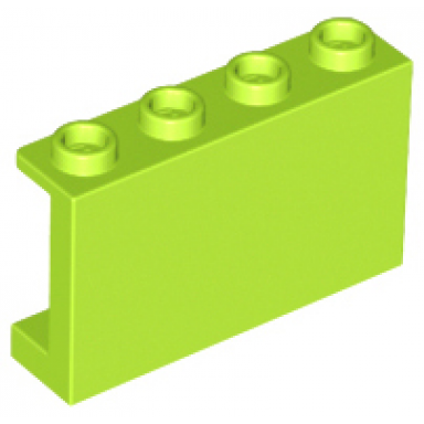 lime panel 1 x 4 x 2 with side supports - hollow studs