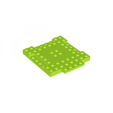 lime brick modified 8 x 8 x 2 3 with 1 x 4 indentations and 1 x 4 plate