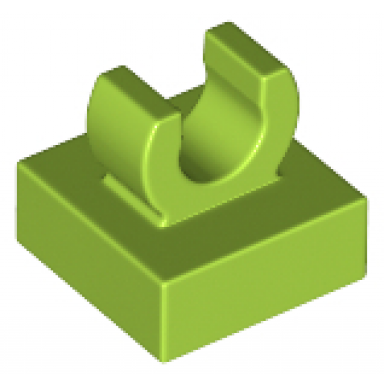 lime tile modified 1 x 1 with open o clip
