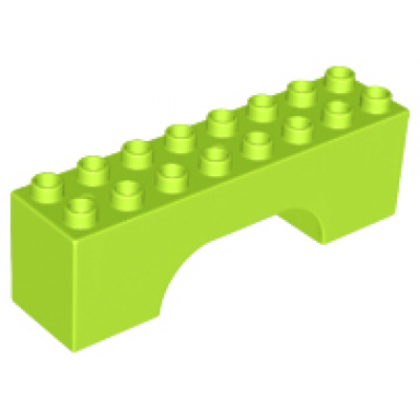 lime duplo brick 2 x 8 x 2 arch