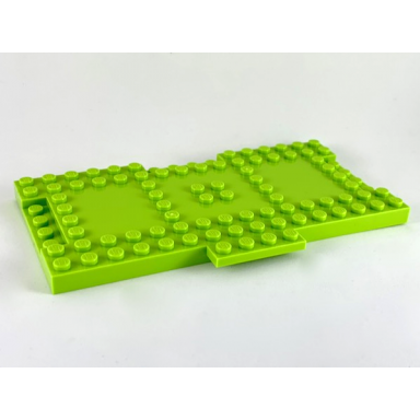 lime brick modified 8 x 16 x 2 3 with 1 x 4 indentations and 1 x 4 plate