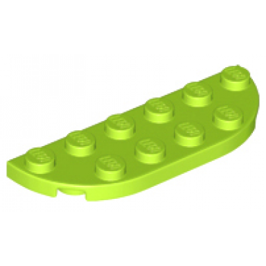 lime plate round corner 2 x 6 double