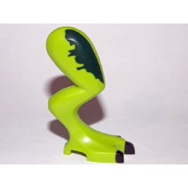 lime dinosaur leg large rear dilophosaurus right with pin black claws and dark green blotch pattern