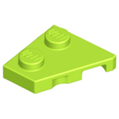 lime wedge plate 2 x 2 left