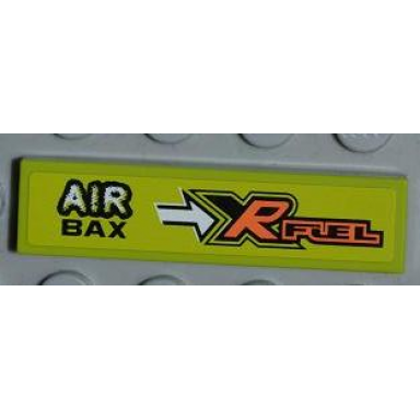 lime tile 1 x 4 with air bax and xr fuel pattern model left side sticker - set 8186