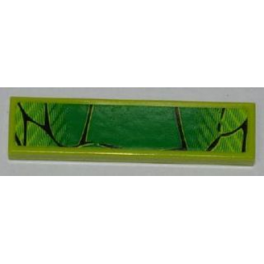 lime tile 1 x 4 with scales pattern sticker - set 8231