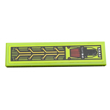 lime tile 1 x 4 with engine on lime background pattern sticker - set 42072