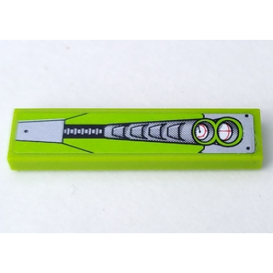 lime tile 1 x 4 with air vents and two gauges on lime background pattern model left side sticker - set 8863
