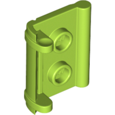 lime minifigure utensil book binding with 2 studs