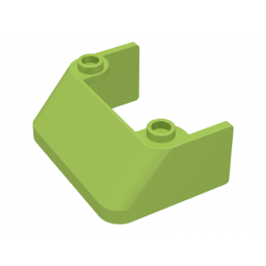 lime windscreen 3 x 4 x 1 1 3 with 2 studs on top