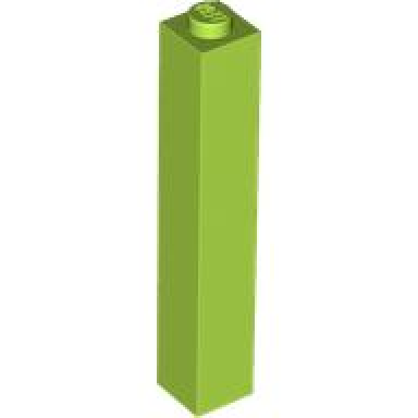 lime brick 1 x 1 x 5 - solid stud