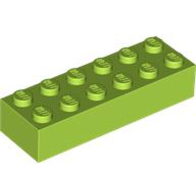 lime brick 2 x 6