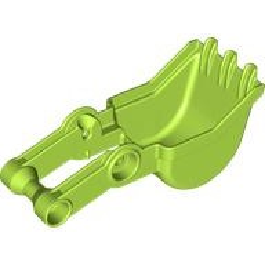 lime duplo digger bucket small with arm - 3 teeth
