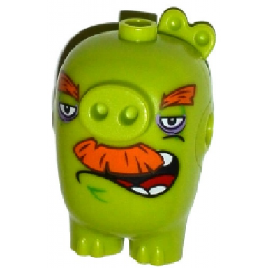 lime body angry birds pig with foreman pig pattern