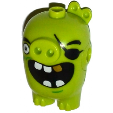 lime body angry birds pig with pirate pig pattern