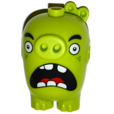 lime body angry birds pig with piggy 3 pig pattern