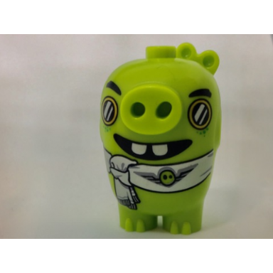 lime body angry birds pig with pilot pig pattern