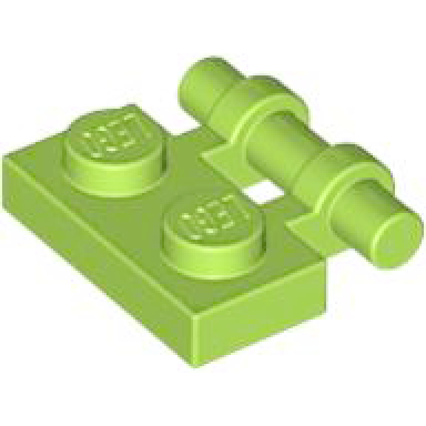 lime plate modified 1 x 2 with bar handle on side - free ends