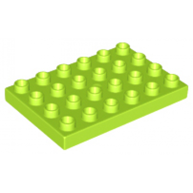 lime duplo plate 4 x 6