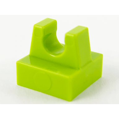 lime tile modified 1 x 1 with clip