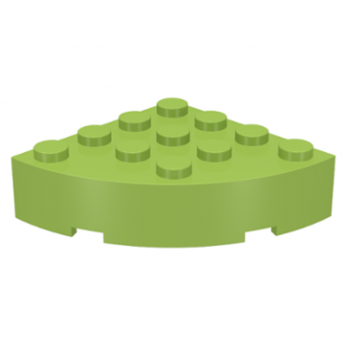 lime brick round corner 4 x 4 full brick