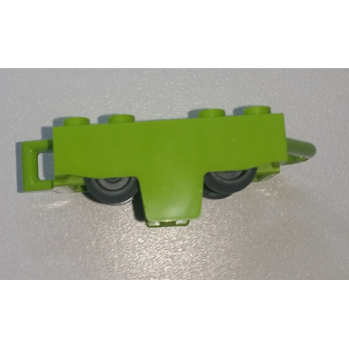 lime vehicle base 4 x 5 roller coaster car with dark bluish gray wheels 26021 24869
