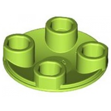 lime plate round 2 x 2 with rounded bottom boat stud