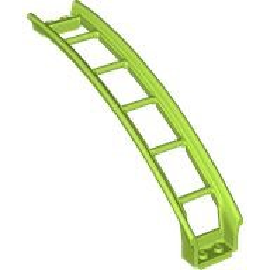 lime train track roller coaster ramp large upper part 6 bricks elevation