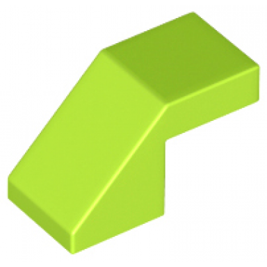 lime slope 45 2 x 1 with cutout without stud