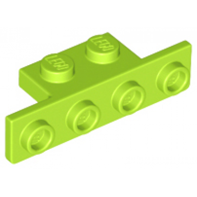 lime bracket 1 x 2 - 1 x 4 with rounded corners at the bottom