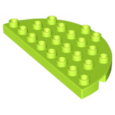 lime duplo plate round corner 4 x 8 double