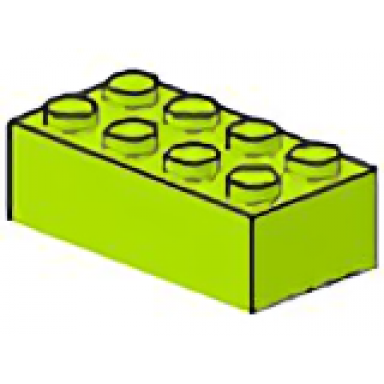 lime magnet brick 2 x 4