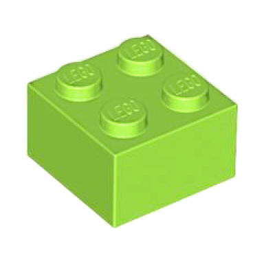 lime brick 2 x 2