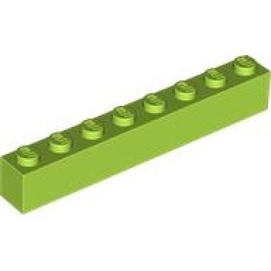 lime brick 1 x 8