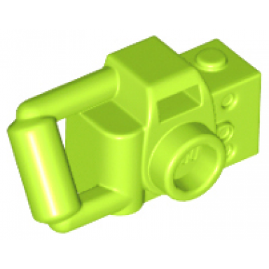 lime minifigure utensil camera handheld style with extended bar handle
