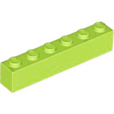 lime brick 1 x 6