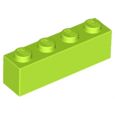 lime brick 1 x 4