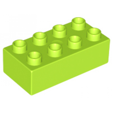 lime duplo brick 2 x 4